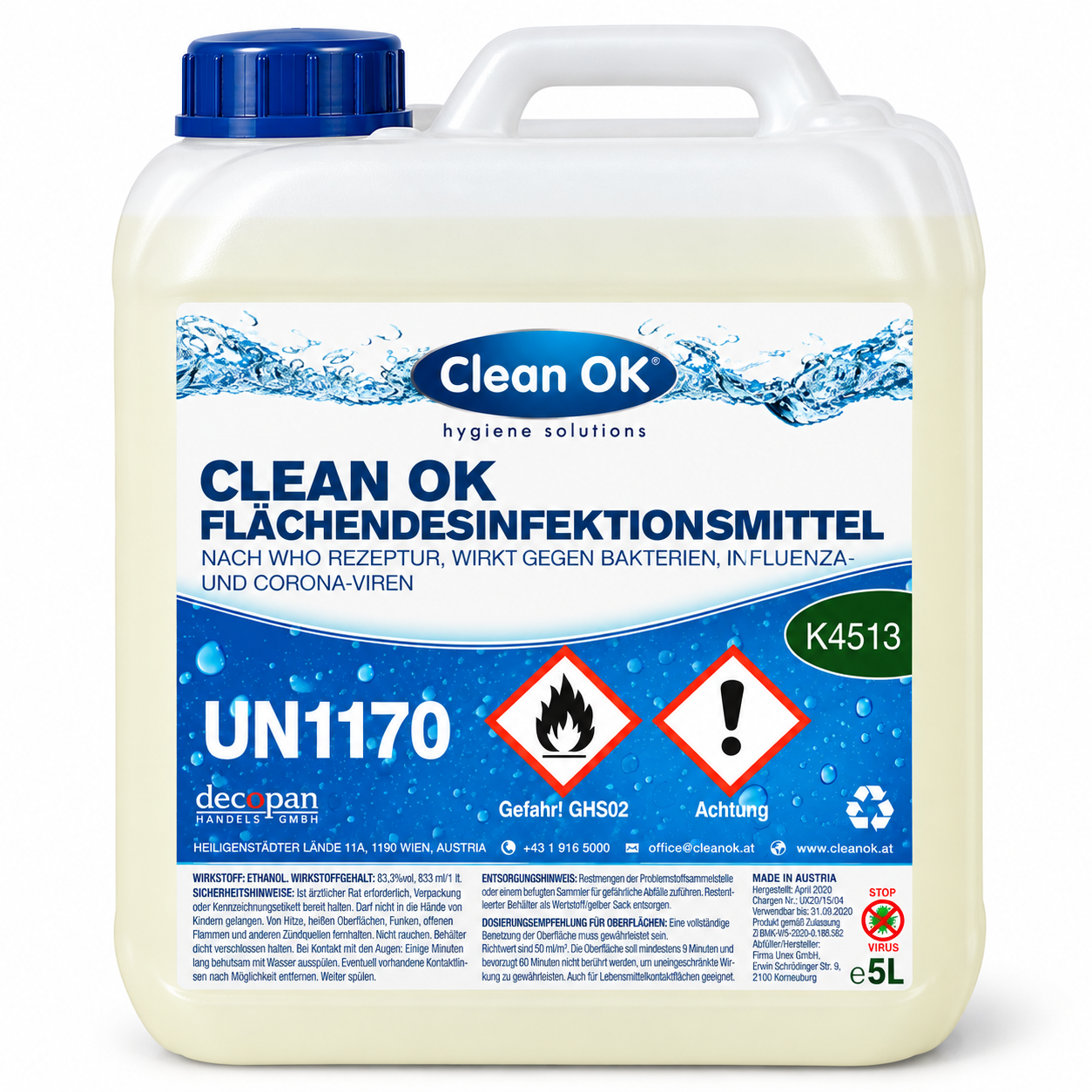 CleanOK Schnelldesinfektion
