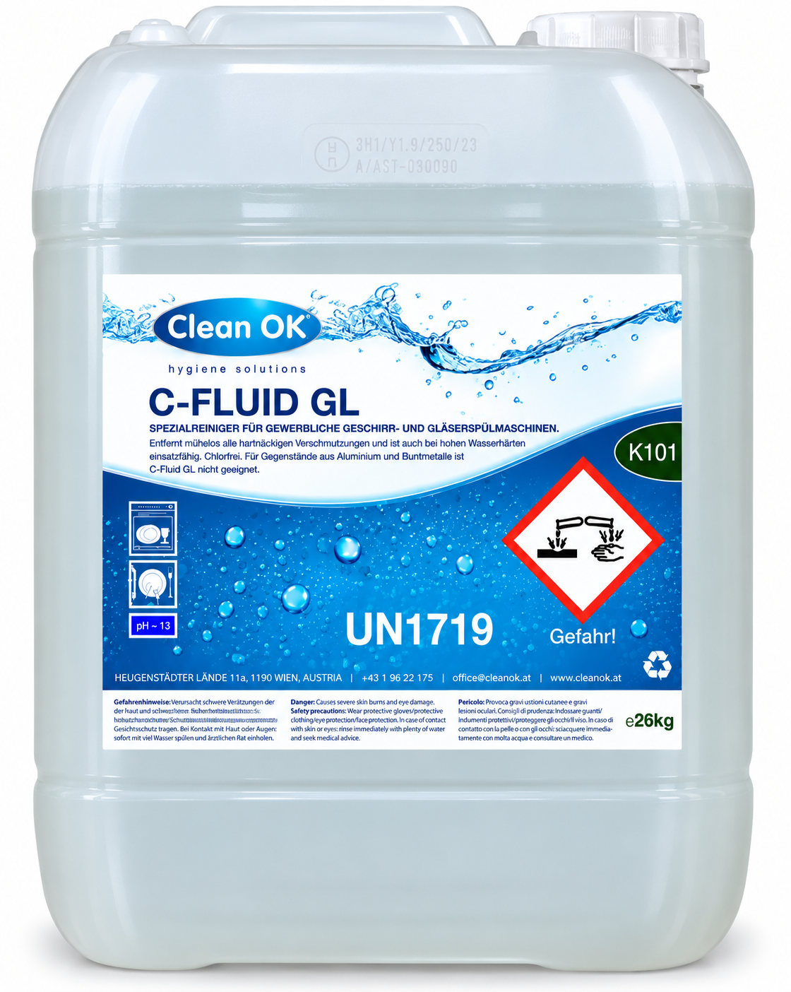 C Fluid GL Gläser- & Geschirrreiniger 26 kg Kanister